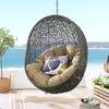 Modway Hide Outdoor Patio Swing Chair With Stand EEI-2273-GRY-MOC Gray Mocha