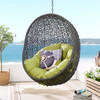 Modway Hide Outdoor Patio Swing Chair With Stand EEI-2273-GRY-PER Gray Peridot