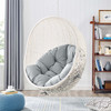Modway Hide Outdoor Patio Swing Chair With Stand EEI-2273-WHI-GRY White Gray