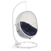 Modway Hide Outdoor Patio Swing Chair With Stand EEI-2273-WHI-NAV White Navy