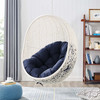 Modway Hide Outdoor Patio Swing Chair With Stand EEI-2273-WHI-NAV White Navy