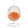 Modway Hide Outdoor Patio Swing Chair With Stand EEI-2273-WHI-ORA White Orange