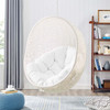 Modway Hide Outdoor Patio Swing Chair With Stand EEI-2273-WHI-WHI White