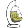 Modway Arbor Outdoor Patio Wood Swing Chair EEI-2279-PER-SET Peridot