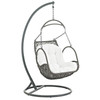 Modway Arbor Outdoor Patio Wood Swing Chair EEI-2279-WHI-SET White