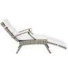 Modway Envisage Chaise Outdoor Patio Wicker Rattan Lounge Chair EEI-2301-LGR-WHI Light Gray White