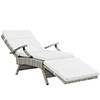 Modway Envisage Chaise Outdoor Patio Wicker Rattan Lounge Chair EEI-2301-LGR-WHI Light Gray White