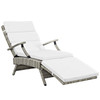 Modway Envisage Chaise Outdoor Patio Wicker Rattan Lounge Chair EEI-2301-LGR-WHI Light Gray White