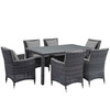 Modway Summon 7 Piece Outdoor Patio Sunbrella® Dining Set EEI-2334-GRY-GRY-SET Canvas Gray