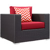 Modway Convene 3 Piece Outdoor Patio Sofa Set EEI-2363-EXP-RED-SET Espresso Red