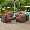 Modway Sojourn 7 Piece Outdoor Patio Sunbrella® Sectional Set EEI-2379-CHC-TUS-SET Canvas Tuscan