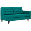 Modway Empress Right-Facing Upholstered Fabric Loveseat EEI-2595-TEA Teal