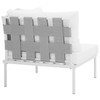 Modway Harmony Outdoor Patio Aluminum Corner Sofa EEI-2601-WHI-WHI White White