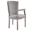 Modway Penchant Vintage French Upholstered Fabric Dining Armchair EEI-2606-LGR Light Gray
