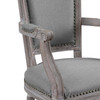 Modway Penchant Vintage French Upholstered Fabric Dining Armchair EEI-2606-LGR Light Gray
