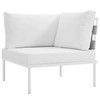 Modway Harmony 7 Piece Outdoor Patio Aluminum Sectional Sofa Set EEI-2617-WHI-WHI-SET