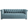 Modway Heritage Performance Velvet Sofa EEI-3064-SEA Sea Blue