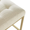 Modway Privy Gold Stainless Steel Upholstered Fabric Counter Stool EEI-3852-GLD-BEI Gold Beige