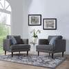 Modway Agile Upholstered Fabric Armchair Set of 2 EEI-4079-GRY Gray