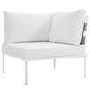 Modway Harmony 8 Piece Outdoor Patio Aluminum Sectional Sofa Set EEI-2625-WHI-WHI-SET White White