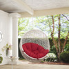 Modway Hide Outdoor Patio Swing Chair Without Stand EEI-2654-WHI-RED White Red