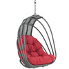 Modway Whisk Outdoor Patio Swing Chair Without Stand EEI-2656-RED-SET Red