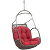 Modway Arbor Outdoor Patio Swing Chair Without Stand EEI-2659-RED-SET Red