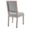 Modway Court Vintage French Upholstered Fabric Dining Side Chair EEI-2682-LGR Light Gray