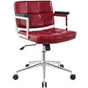 Modway Portray Mid Back Upholstered Vinyl Office Chair EEI-2686-RED Red