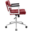 Modway Portray Mid Back Upholstered Vinyl Office Chair EEI-2686-RED Red