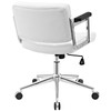 Modway Portray Mid Back Upholstered Vinyl Office Chair EEI-2686-WHI White