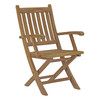 Modway Marina Outdoor Patio Teak Folding Chair EEI-2703-NAT Natural