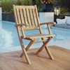 Modway Marina Outdoor Patio Teak Folding Chair EEI-2703-NAT Natural