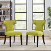 Modway Curve Dining Side Chair Fabric Set of 2 EEI-2741-WHE-SET Wheatgrass