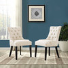 Modway Regent Dining Side Chair Fabric Set of 2 EEI-2743-BEI-SET Beige