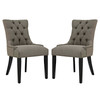 Modway Regent Dining Side Chair Fabric Set of 2 EEI-2743-GRA-SET Granite