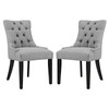 Modway Regent Dining Side Chair Fabric Set of 2 EEI-2743-LGR-SET Light Gray