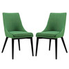 Modway Viscount Dining Side Chair Fabric Set of 2 EEI-2745-GRN-SET Kelly Green