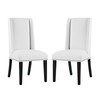 Modway Baron Dining Chair Vinyl Set of 2 EEI-2747-WHI-SET White