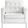 Modway Loft Leather Armchair EEI-2781-WHI Cream White