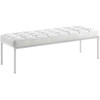 Modway Loft Leather Bench EEI-2782-WHI Cream White