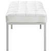 Modway Loft Leather Bench EEI-2782-WHI Cream White