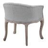 Modway Crown Vintage French Upholstered Fabric Dining Armchair EEI-2793-LGR Light Gray