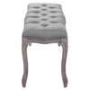 Modway Regal Vintage French Upholstered Fabric Bench EEI-2794-LGR Light Gray