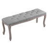 Modway Regal Vintage French Upholstered Fabric Bench EEI-2794-LGR Light Gray