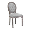 Modway Arise Vintage French Upholstered Fabric Dining Side Chair EEI-2795-LGR Light Gray