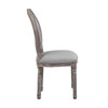 Modway Arise Vintage French Upholstered Fabric Dining Side Chair EEI-2795-LGR Light Gray
