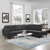 Modway Empress 2 Piece Upholstered Fabric Right Facing Bumper Sectional EEI-2797-DOR Gray