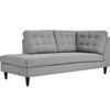 Modway Empress 2 Piece Upholstered Fabric Left Facing Bumper Sectional EEI-2798-LGR Light Gray