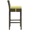 Modway Conduit Outdoor Patio Wicker Rattan Bar Stool EEI-2799-BRN-PER Brown Peridot